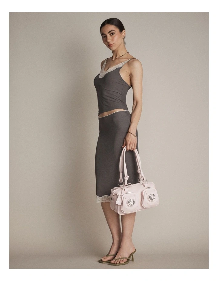 Mini Button Bag Bags Leather  in Pink Mist image 7