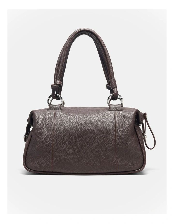 Button Bag Bags Leather in Chocolate image 5