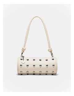 Barrel Mini Shoulder Bag Bags Leather in Off White