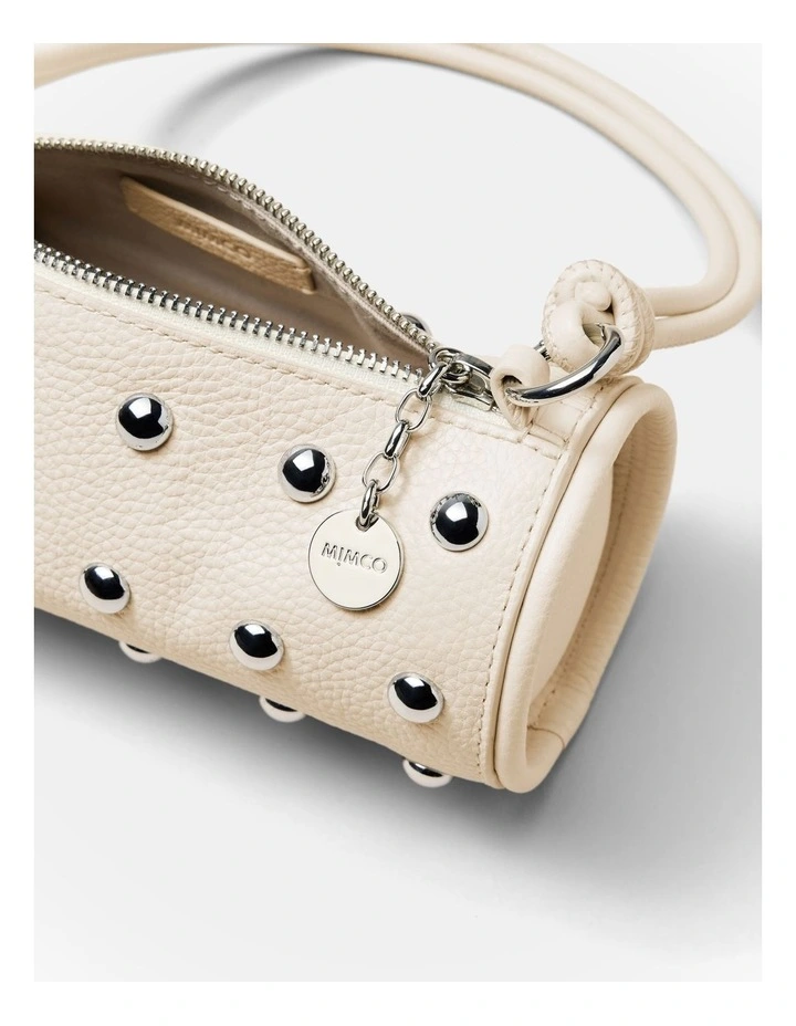 Barrel Mini Shoulder Bag Bags Leather in Off White image 6