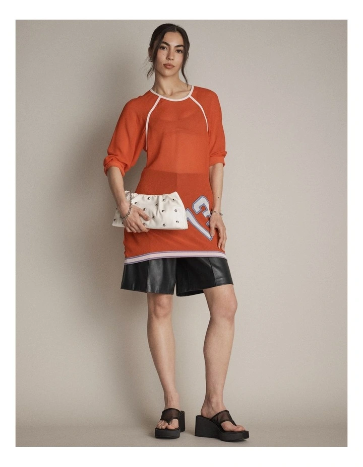 The Stud Clutch Bag Bags Leather in Off White image 3