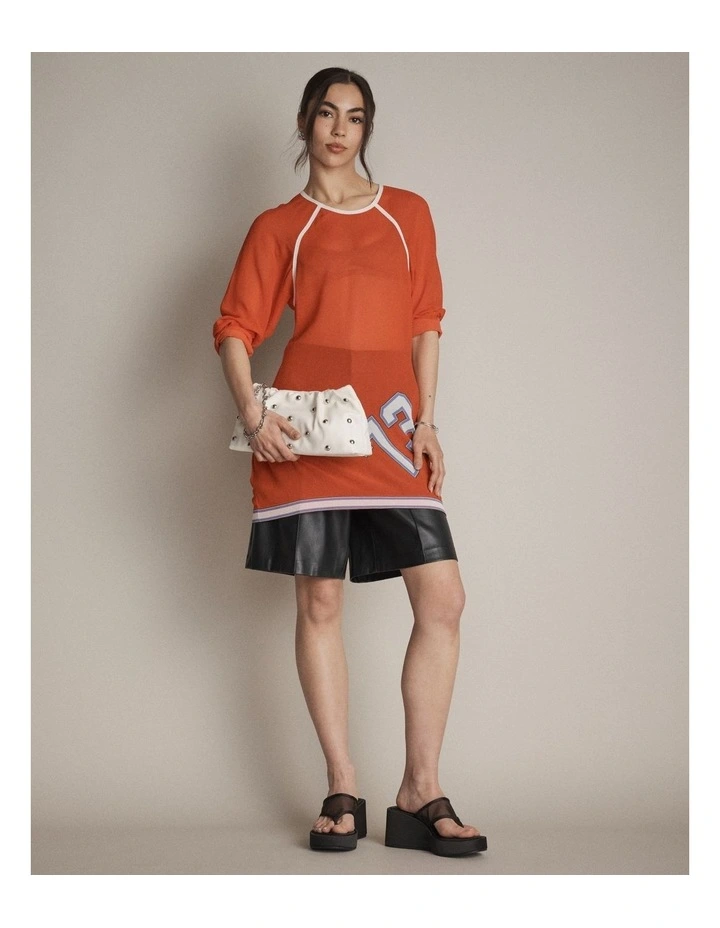 The Stud Clutch Bag Bags Leather in Off White image 4