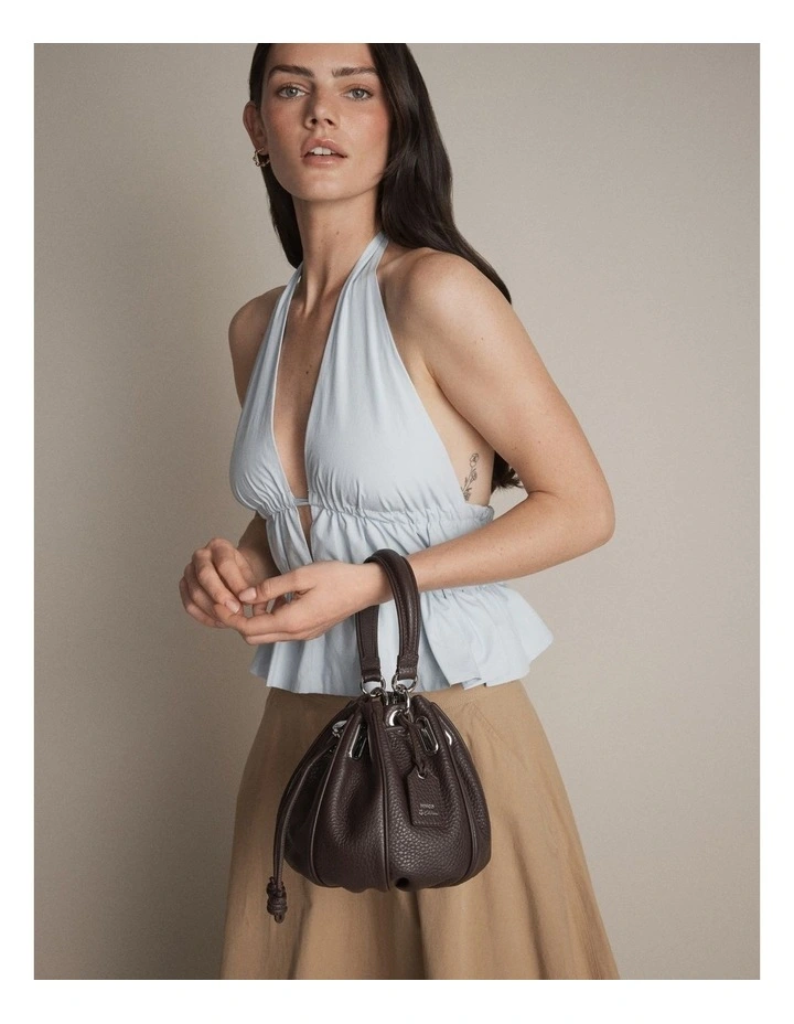 Cocoon Bag Bags Leather in Chocolate image 2