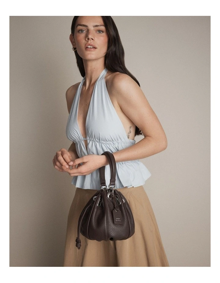 Cocoon Bag Bags Leather in Chocolate image 2