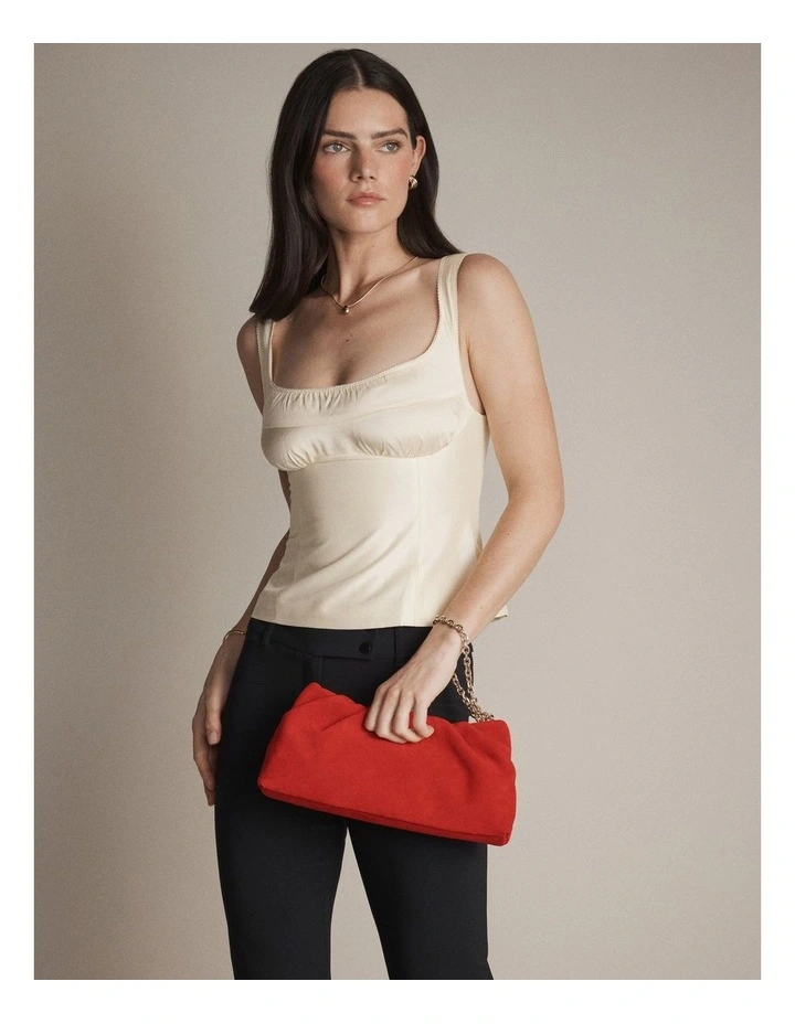 The Clutch Bag Bags Leather in Red image 4