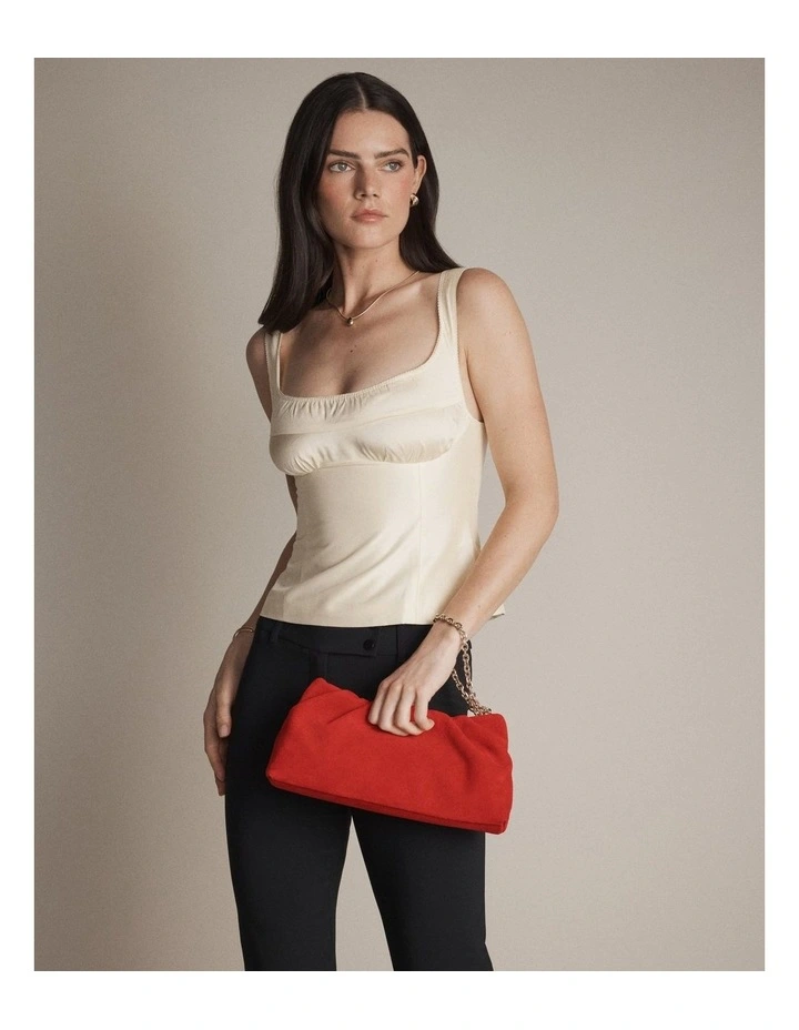 The Clutch Bag Bags Leather in Red image 4