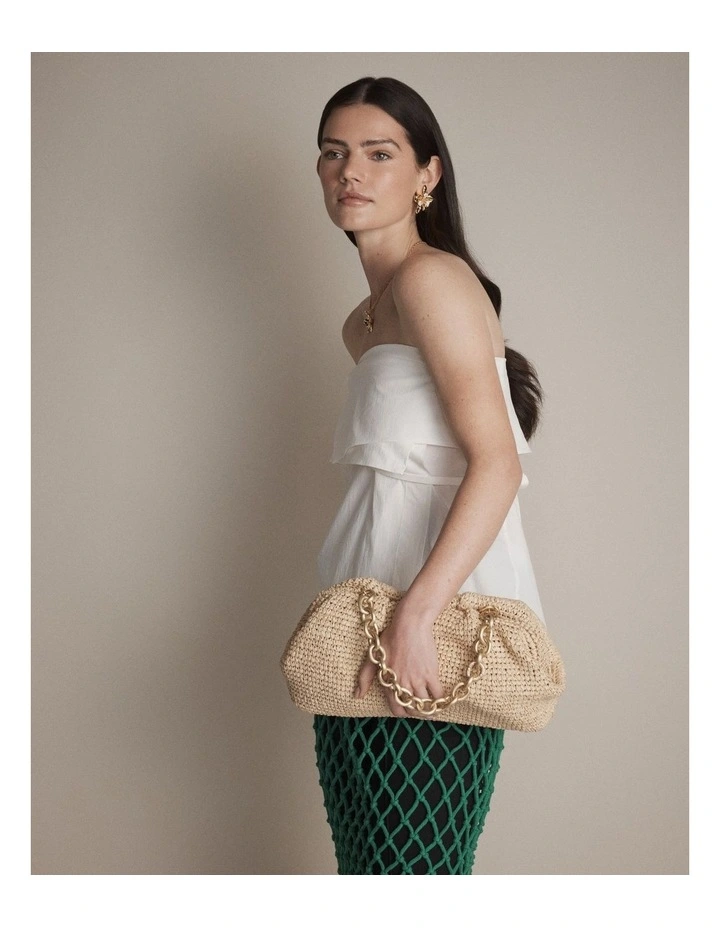 The Liv Clutch Bag Bags Non Leather in Natural image 7