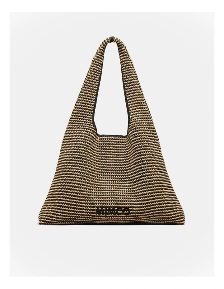 Sonny Textured Hobo Bag Bags Non Leather  in Black Natural image 1