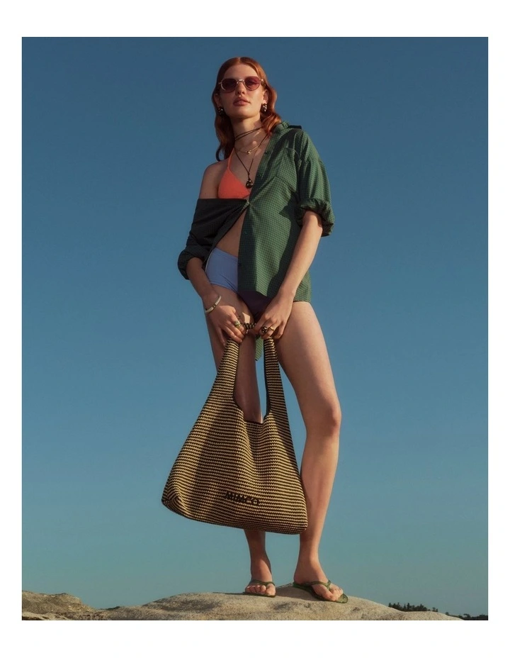 Sonny Textured Hobo Bag Bags Non Leather in Black Natural image 2