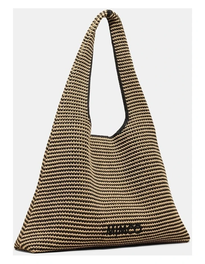 Sonny Textured Hobo Bag Bags Non Leather in Black Natural image 3