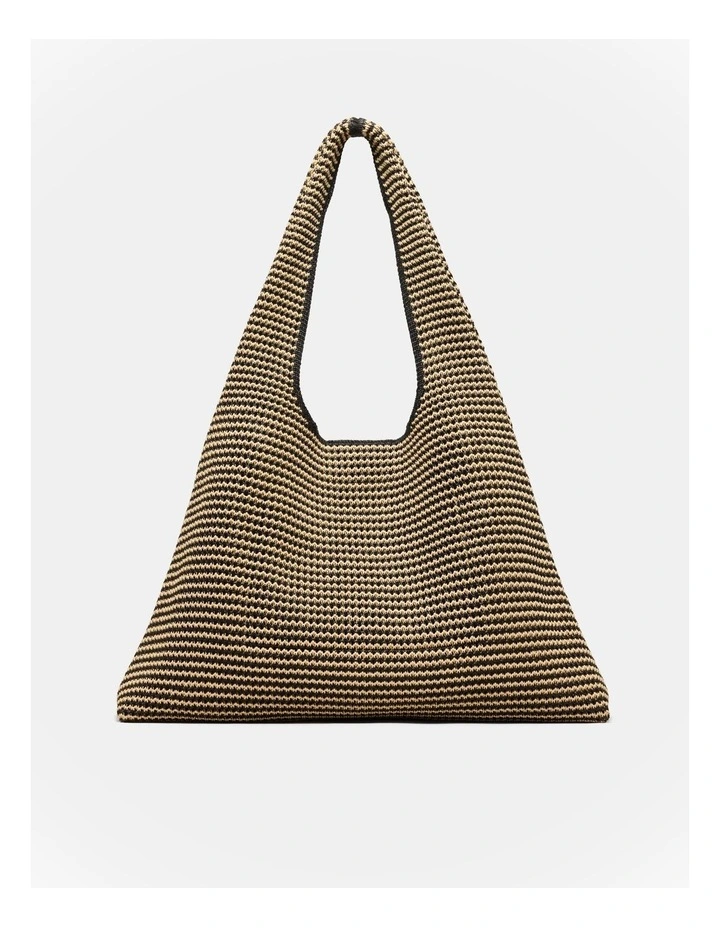 Sonny Textured Hobo Bag Bags Non Leather  in Black Natural image 4