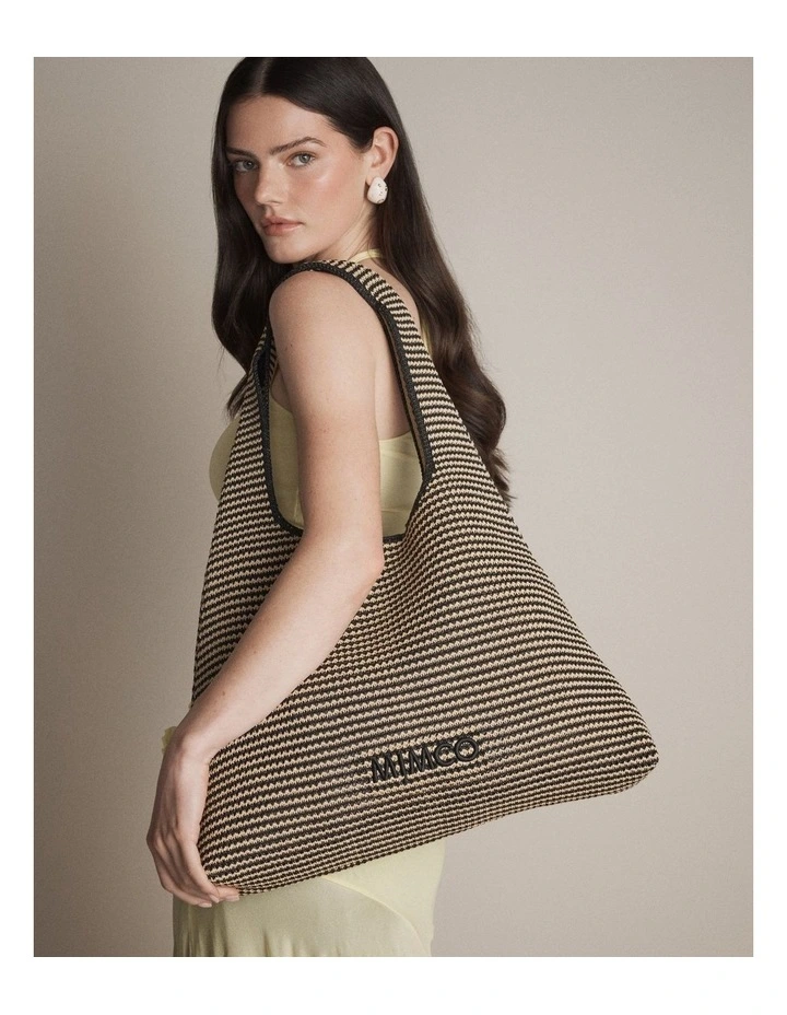 Sonny Textured Hobo Bag Bags Non Leather in Black Natural image 4