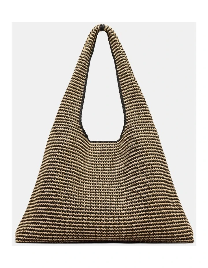 Sonny Textured Hobo Bag Bags Non Leather in Black Natural image 5