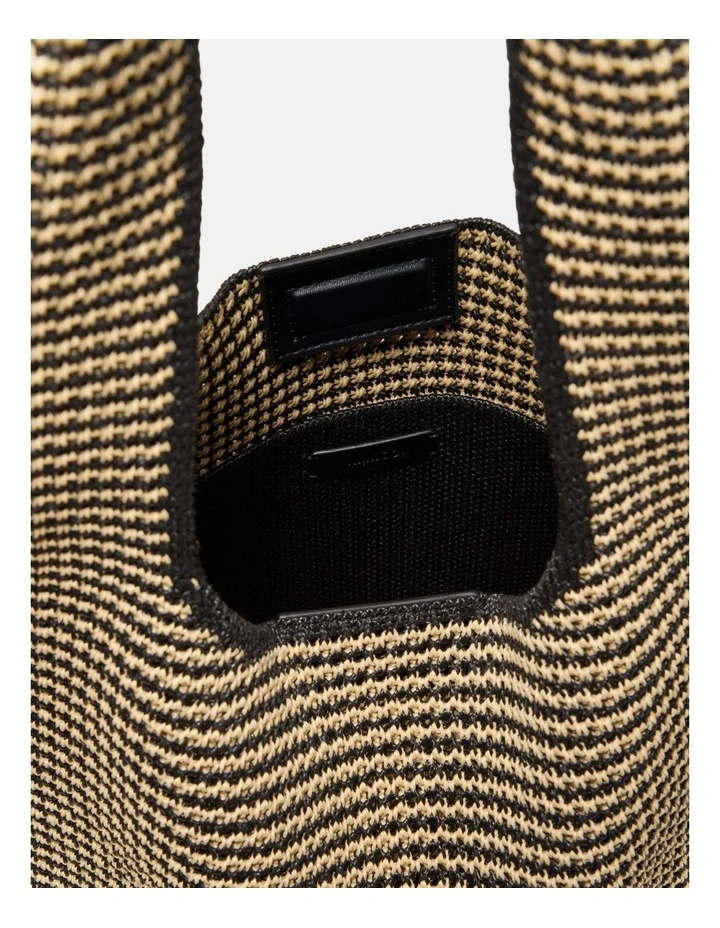 Sonny Textured Hobo Bag Bags Non Leather  in Black Natural image 6