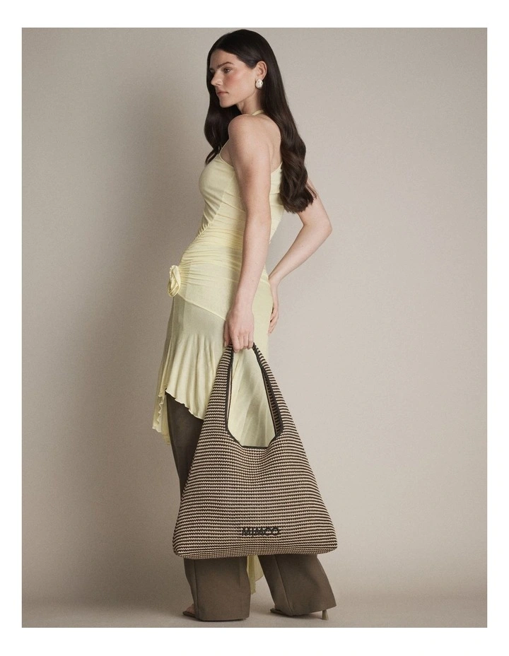 Sonny Textured Hobo Bag Bags Non Leather  in Black Natural image 7