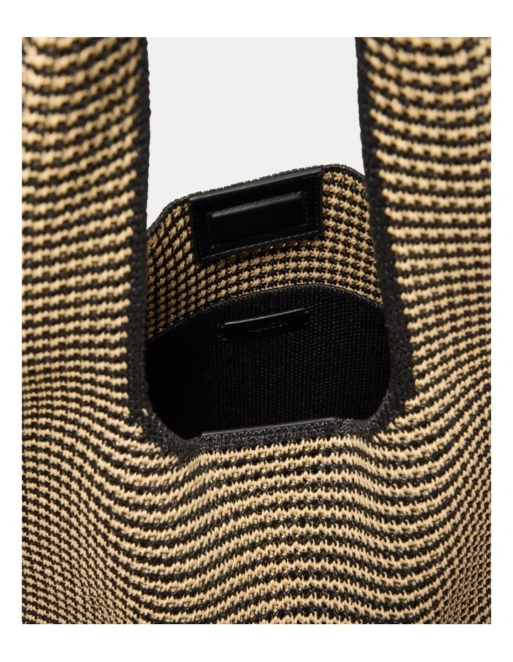 Sonny Textured Hobo Bag Bags Non Leather in Black Natural image 7