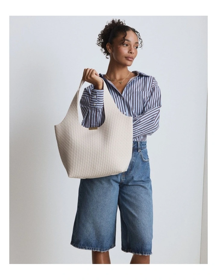 Amelie Basket Tote Bag Bags Non Leather in Off White image 2