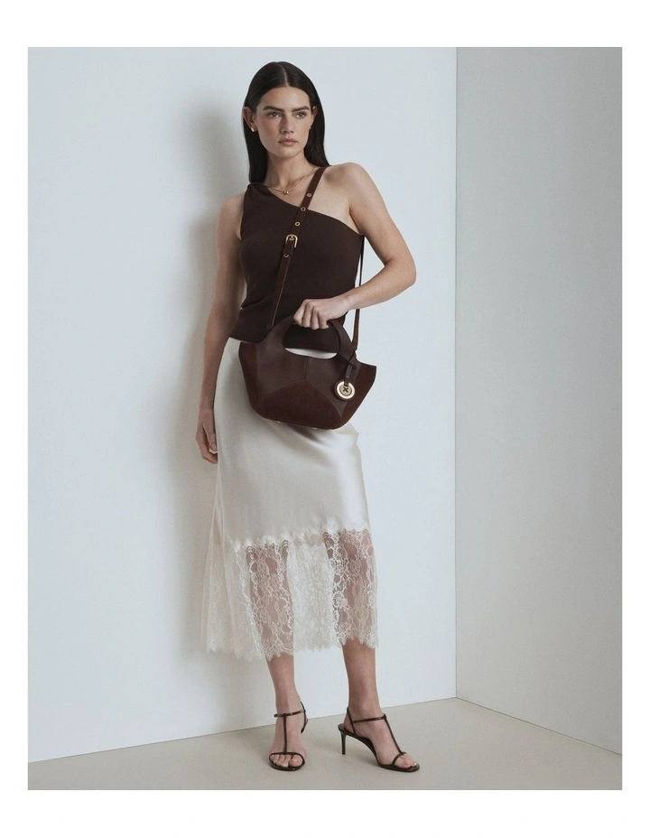 Calypso Mini Tote Bag Bags Leather in Chocolate image 2