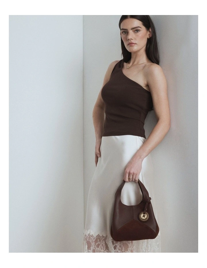 Calypso Mini Tote Bag Bags Leather in Chocolate image 7