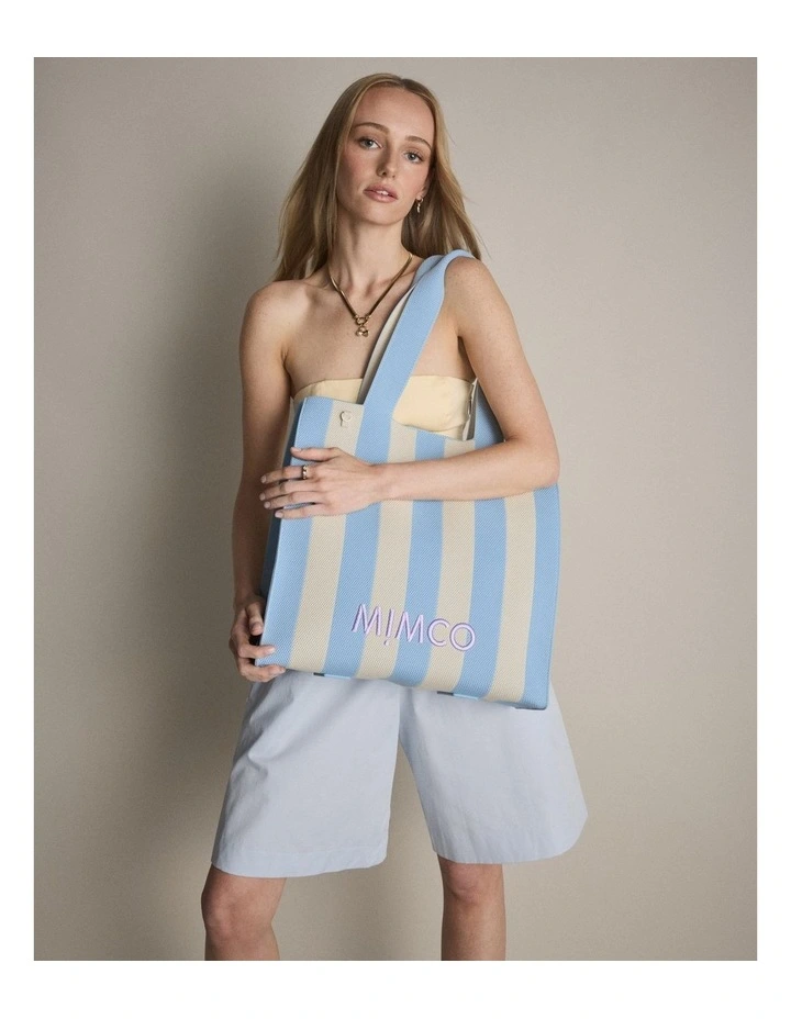 Blondie Large Boxy Tote Bag Bags Non Leather in Light Blue Multi image 2