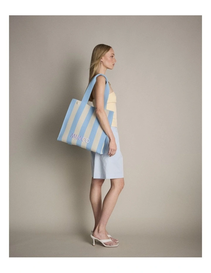 Blondie Large Boxy Tote Bag Bags Non Leather in Light Blue Multi image 4
