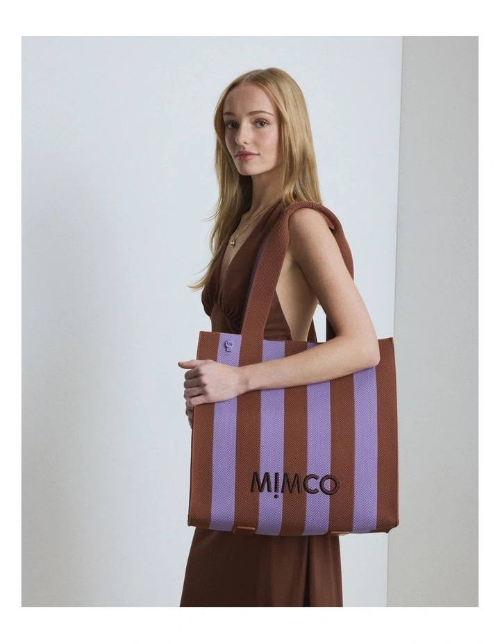 Blondie Large Boxy Tote Bag Bags Non Leather in Lilac Multi image 7