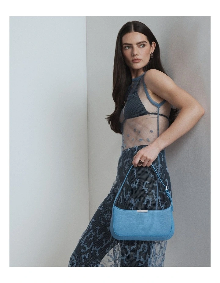 Cove Slim Shoulder Bag Bags Leather in Azure image 2