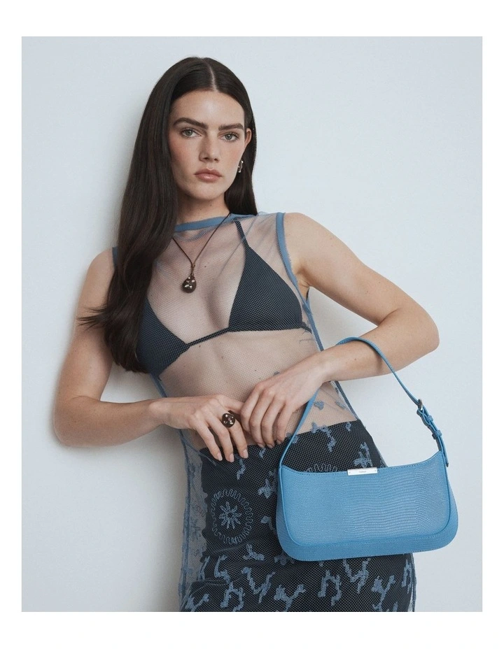 Cove Slim Shoulder Bag Bags Leather in Azure image 4