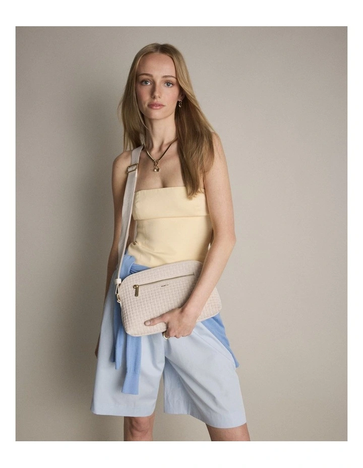 Squad Woven Crossbody Bag Bags Non Leather in Off White image 2