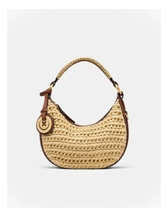 Luna Mini Crescent Bag Bags Leather in Natural