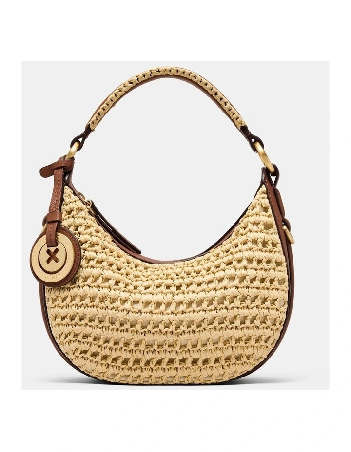 Luna Mini Crescent Bag Bags Leather in Natural image 1