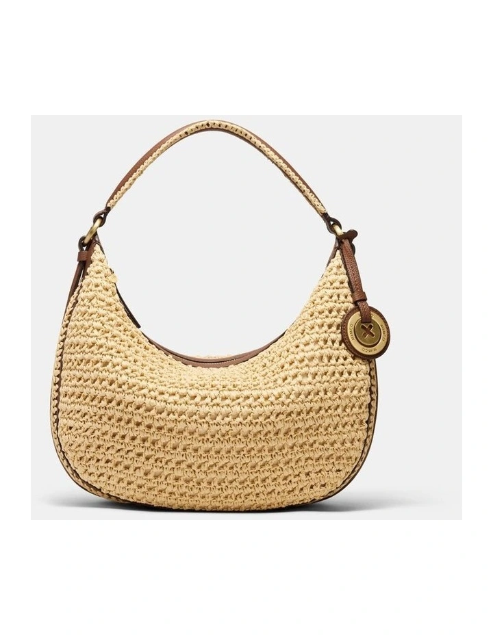 Luna Crescent Bag Bags Leather in Natural image 1