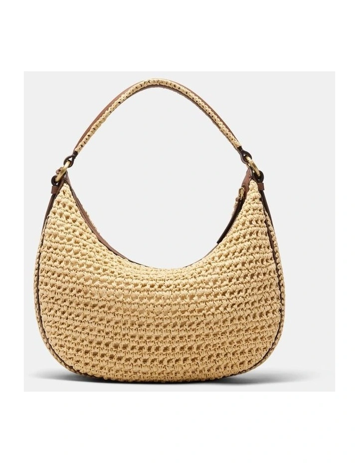 Luna Crescent Bag Bags Leather in Natural image 4