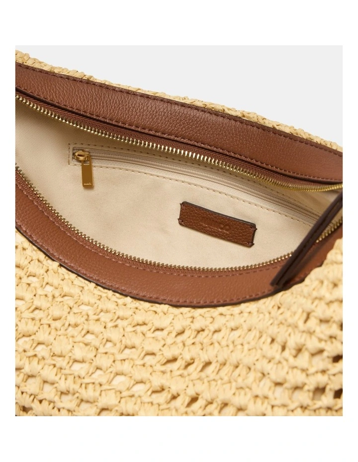 Luna Crescent Bag Bags Leather in Natural image 6