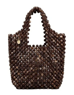 Amelie Beaded Mini Bag Bags Non Leather in Chocolate