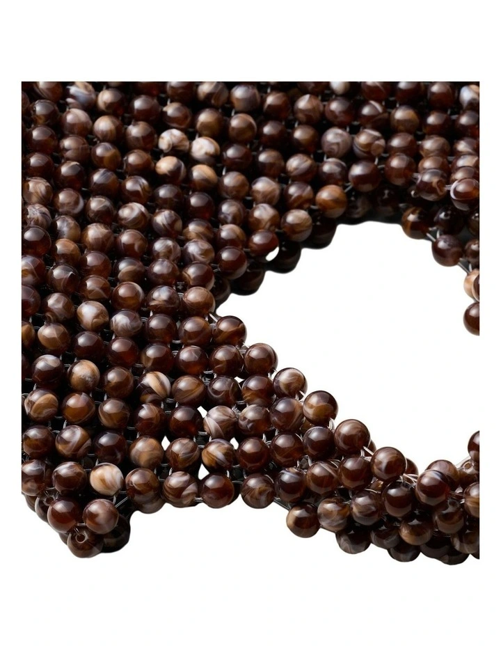 Amelie Beaded Mini Bag Bags Non Leather in Chocolate image 6