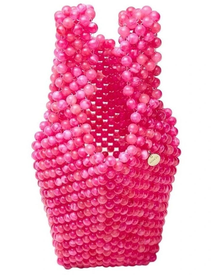 Amelie Beaded Mini Bag Bags Non Leather in Fuchsia image 5