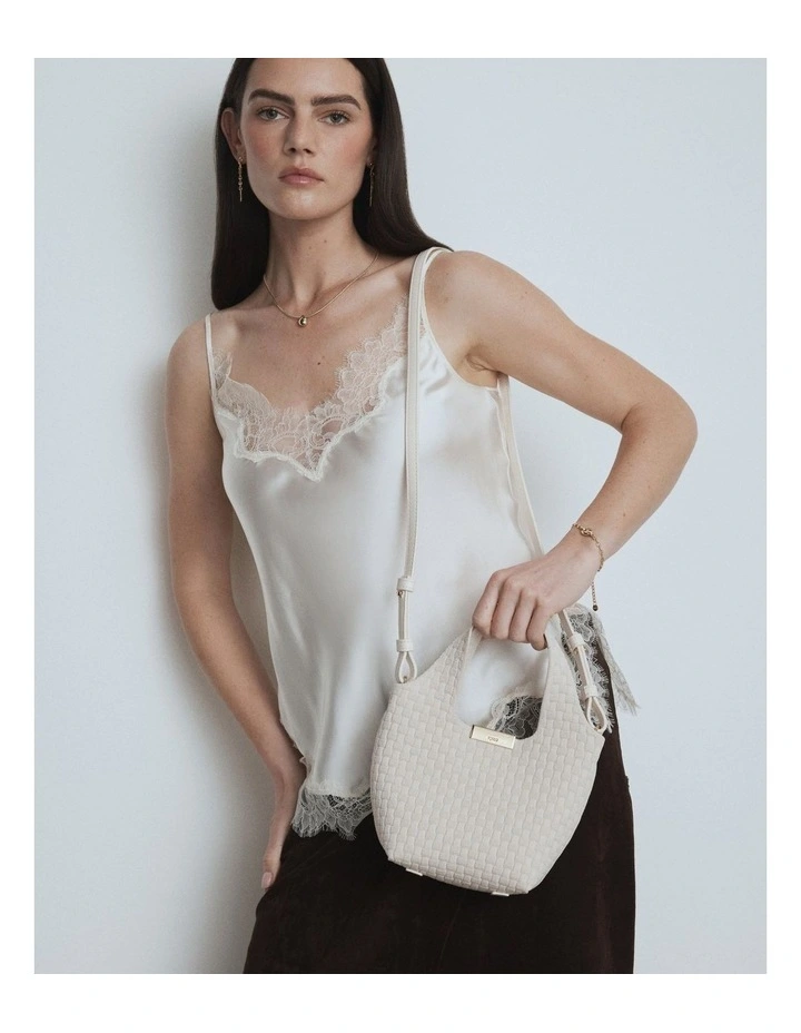 Amelie Mini Grab Crossbody Bag Bags Non Leather in Off White image 7