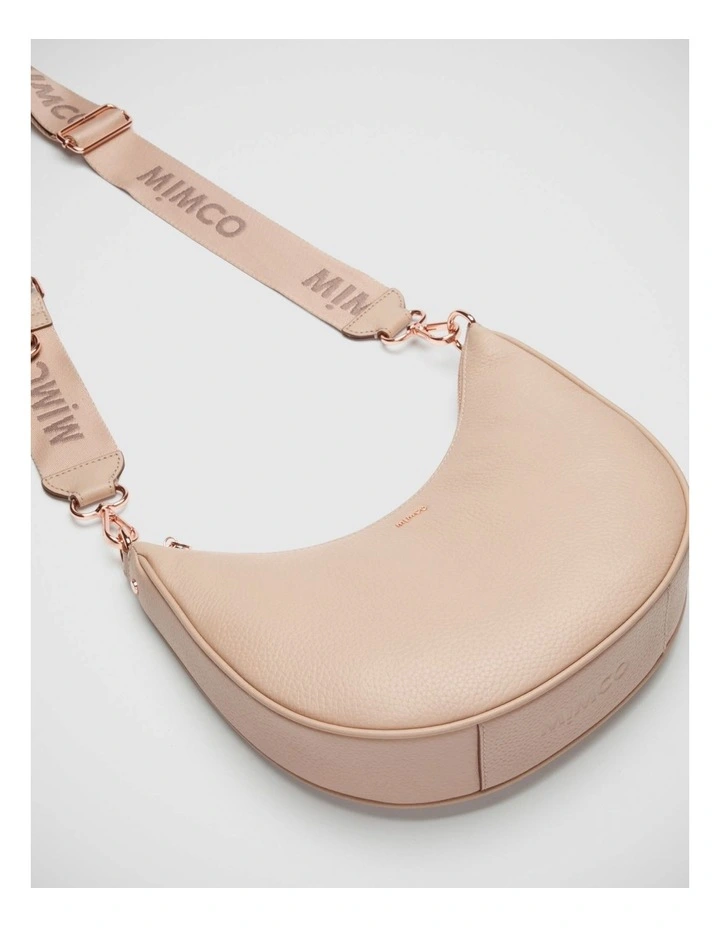 Classico Crescent Crossbody Bag in Almond image 3