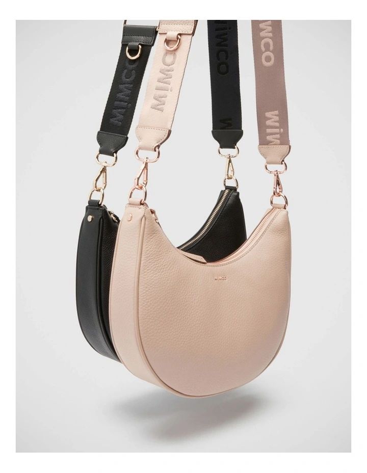 Classico Crescent Crossbody Bag in Almond image 6
