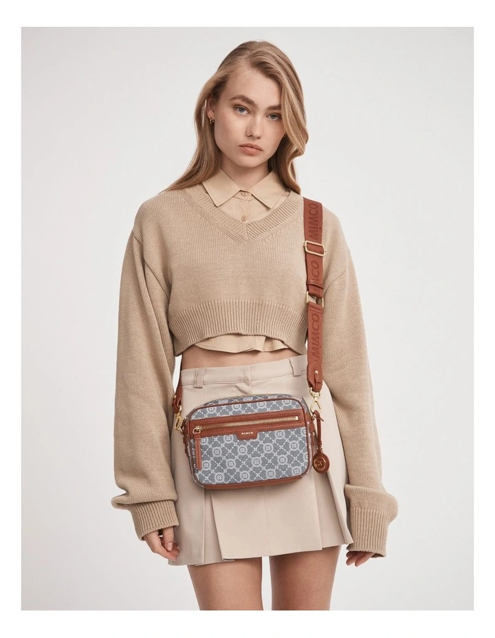 Mim-gram Crossbody Bag in Denim image 2