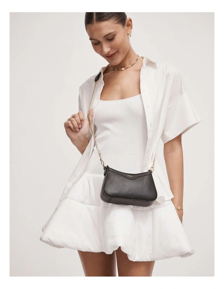 Jett Mini Crossbody Bag in Black Light Gold image 2