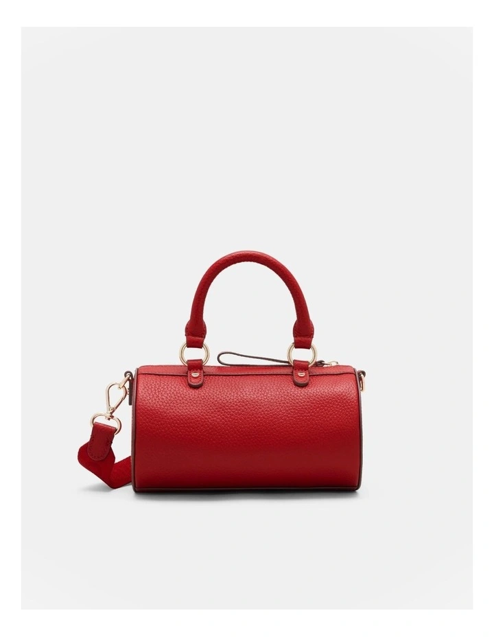 Jett Cylinder Crossbody Bag in Rich Red image 5
