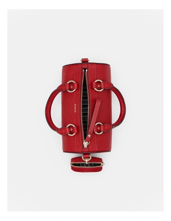 Jett Cylinder Crossbody Bag in Rich Red image 7
