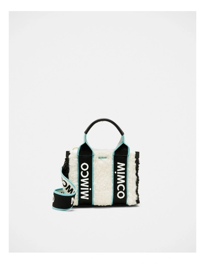 Stevie Micro Tote Crossbody Bag in Natural Black image 1