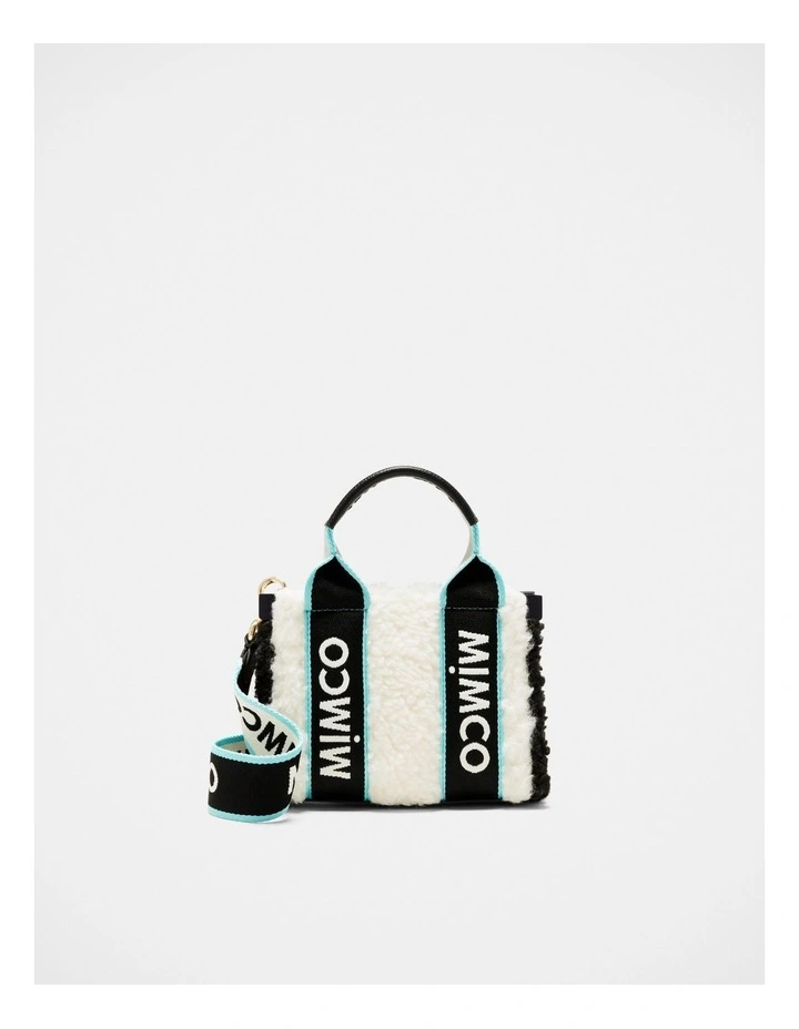 Stevie Micro Tote Crossbody Bag in Natural Black image 5