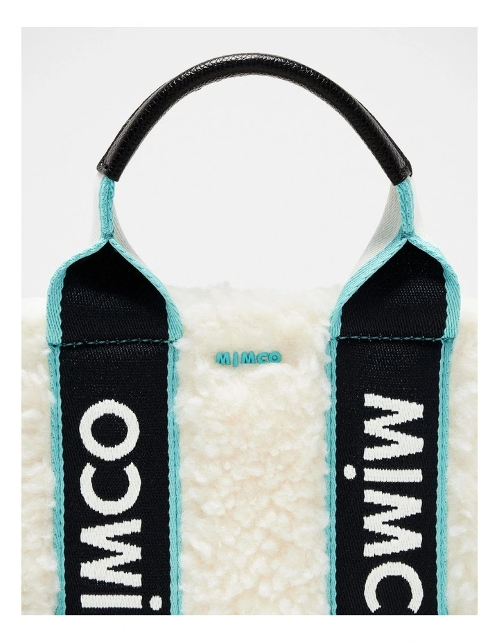 Mimco Stevie Micro Tote Crossbody Bag in Natural Black | MYER