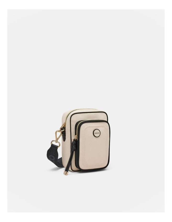軽量 リサイクル★MIMCO★スマホ クロスボディ バッグ NEXTALGIA Mimco Nextalgia Phone Crossbody Bag in Natural Black | MYER