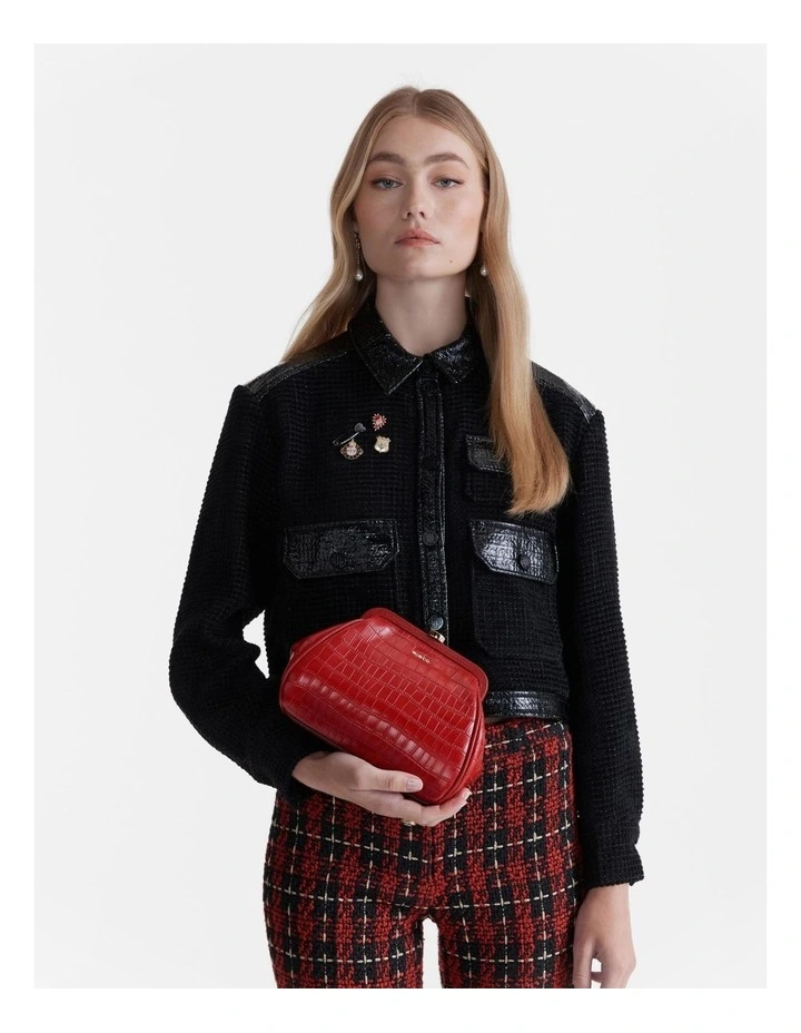 Ziggy Crossbody Bag in Rich Red image 4