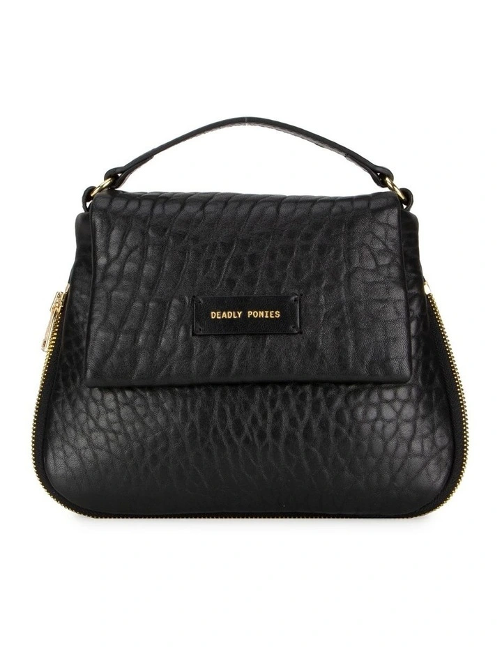 Mr Caiman Mini Crossbody Bag in Black image 1